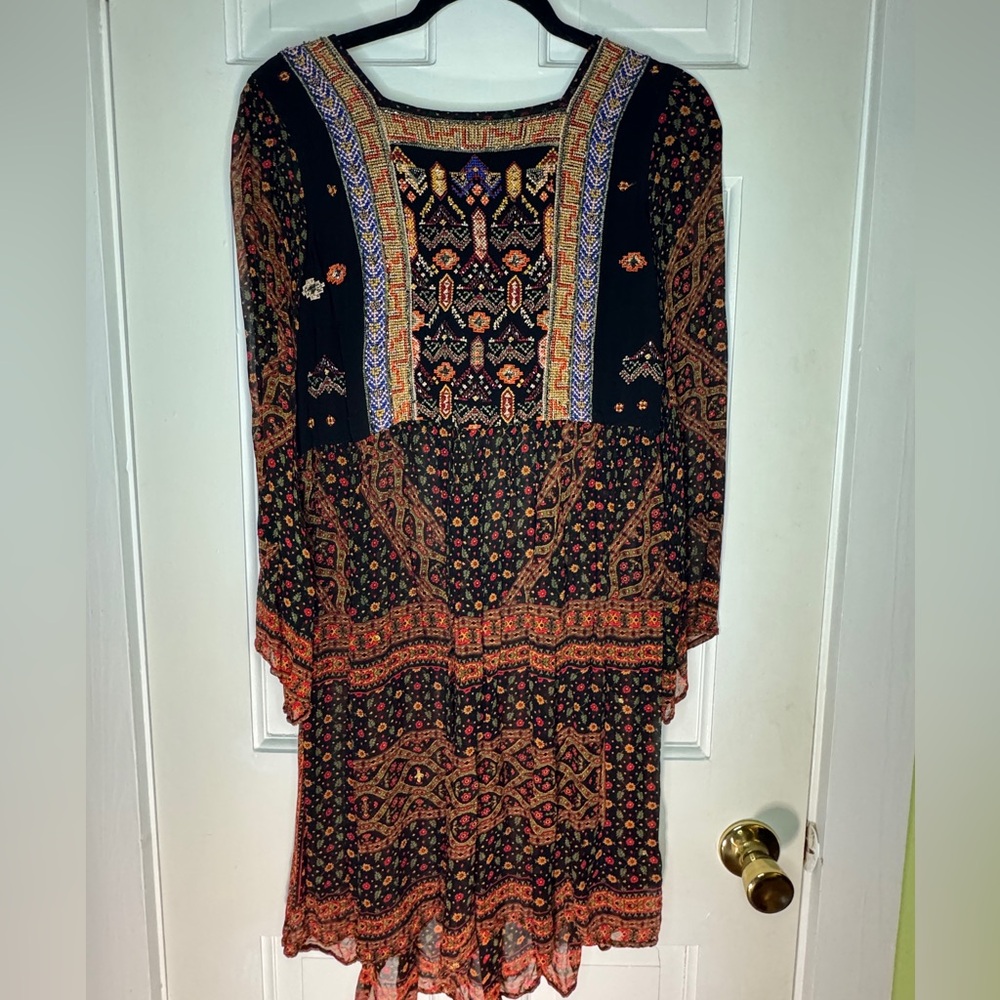 Boho Chic 2000s Vintage Chiffon Dress